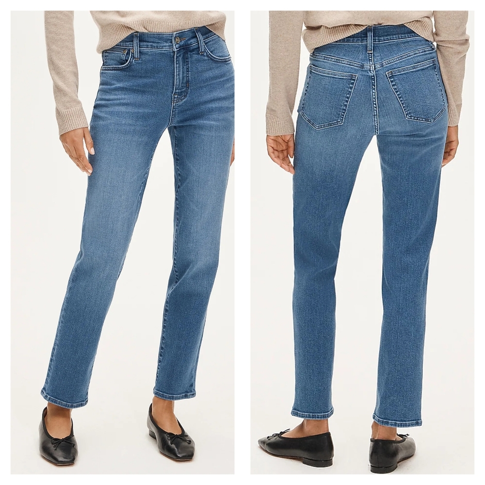 J. Crew Factory Slim Boyfriend Straight Leg Stretch Jeans, Medium Wash, Sz 29.